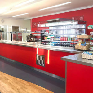 Bedford county council servery bespoke colour pop finish